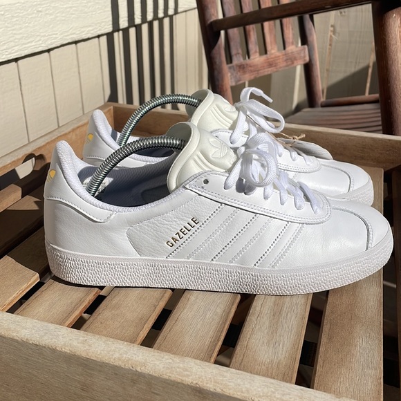 Adidas Gazelle ADV White Leather Mens 10 - Picture 2 of 5